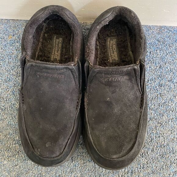 Skechers relaxed fit memory foam 360 men 11 slip on comfort slipper shoes black - Picture 3 of 9